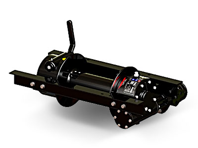 Winches with worm gearbox